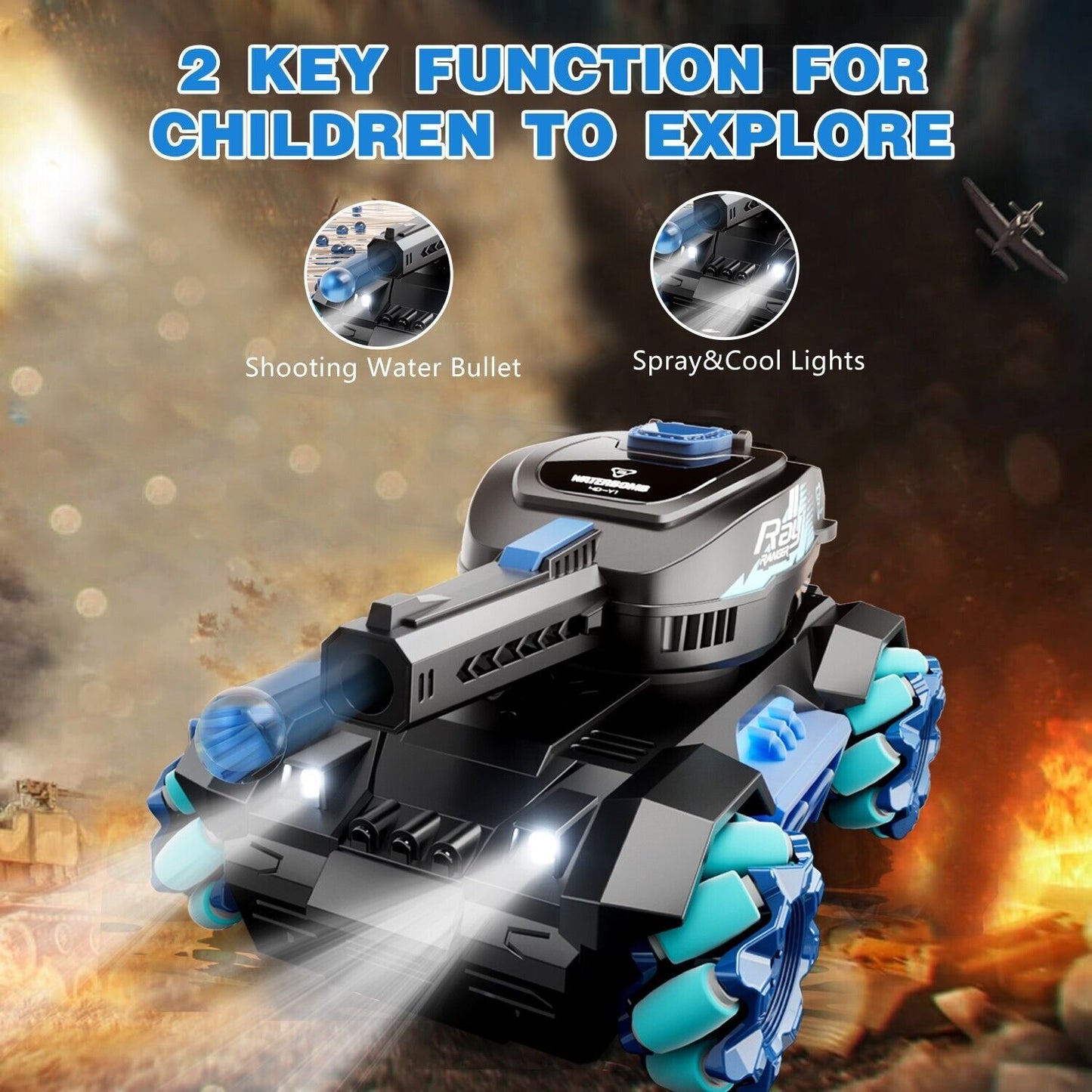 2025 Y1 RC Truck Drift Gesture Car, Rc Crawler Scale Water Bullet Shooting,All Terrain 4WD Battle Stunt Car With 360 Rotating, Lights Music Birthday Gifts,RED.Logistics Is Randomly Sent By USPS,FEDEX