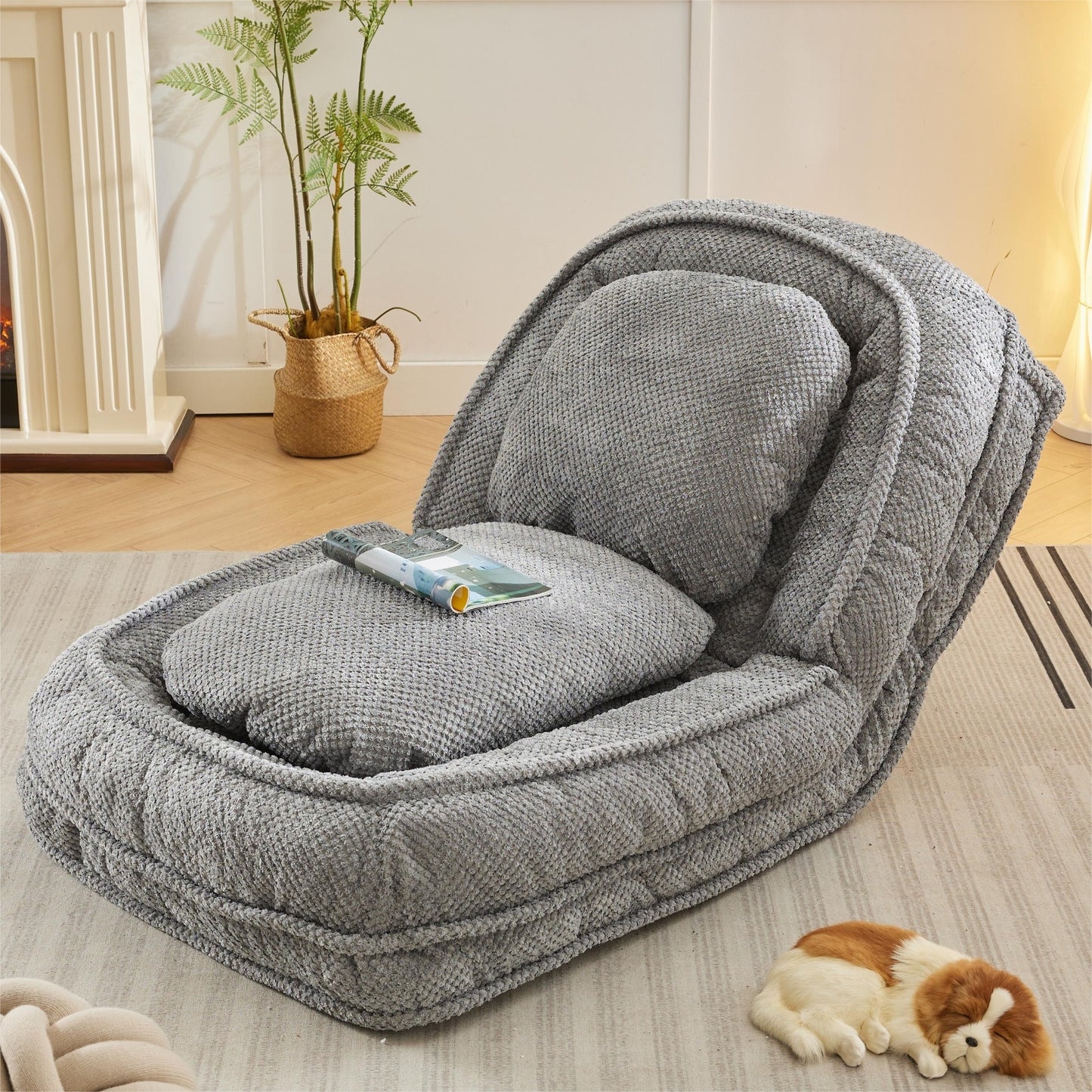 VIDEO Provided Human Dog Bed ,Lazy Sofa Couch ,5 Adjustable Position,sit,sleep,fold,suit To Put In