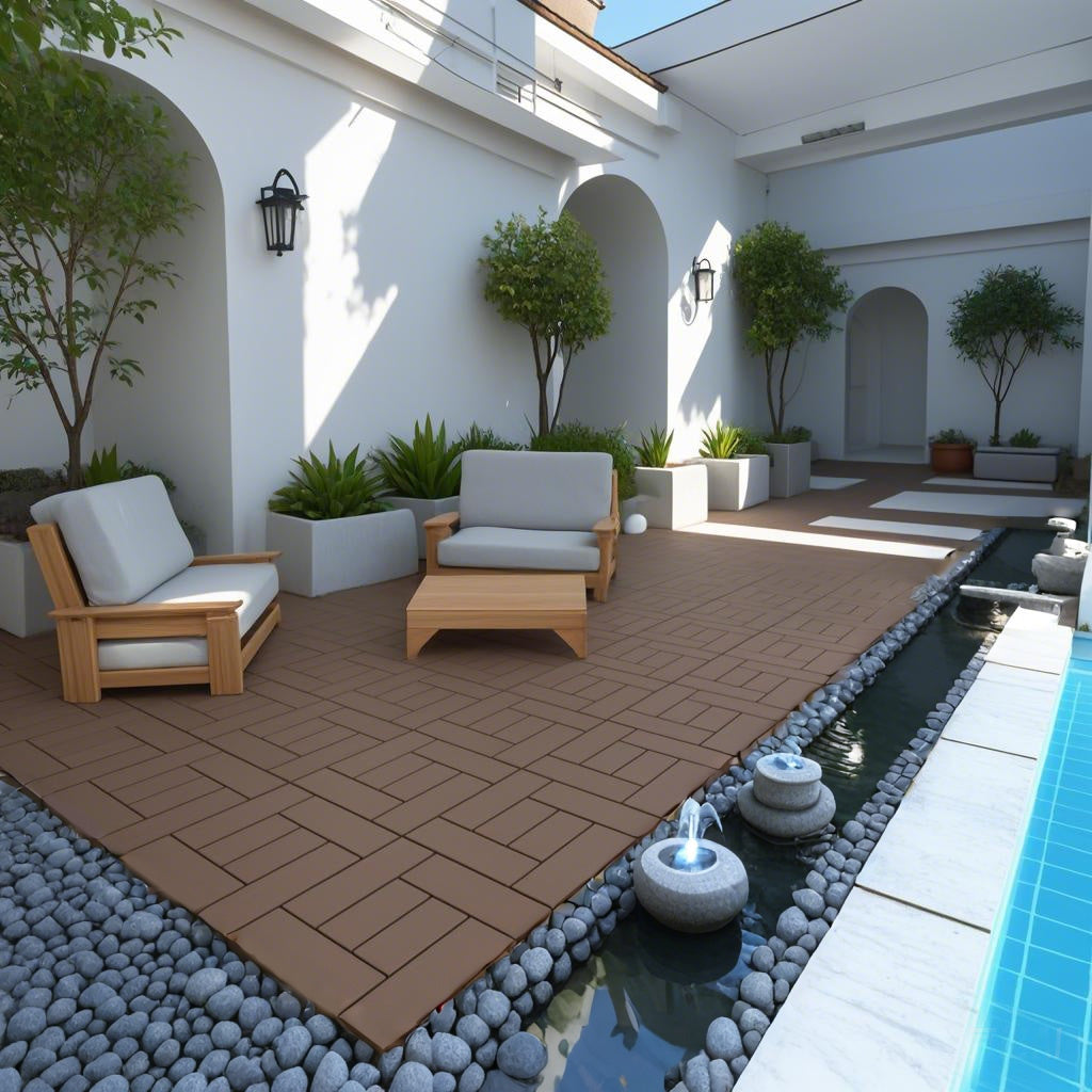 Waterproof, Wear-resistant, DIY Assembly, Garden, Courtyard, Balcony,plastic Flooring-Z-shaped Small Six-It Is Forbidden To Sell On The Temu Platform