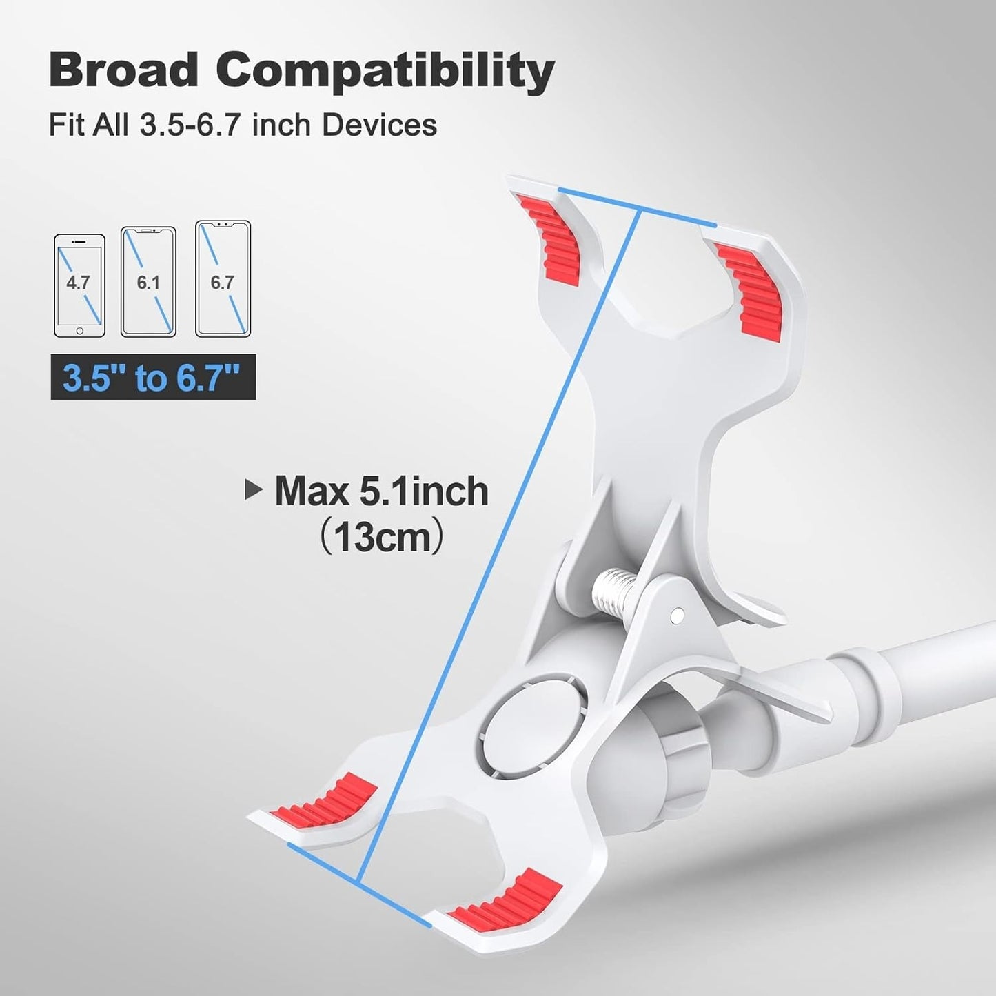 Newest Gooseneck Phone Holder 31in Long Flexible Lazy Arm Clip Adjustable Overhead Phone Mount For Phone