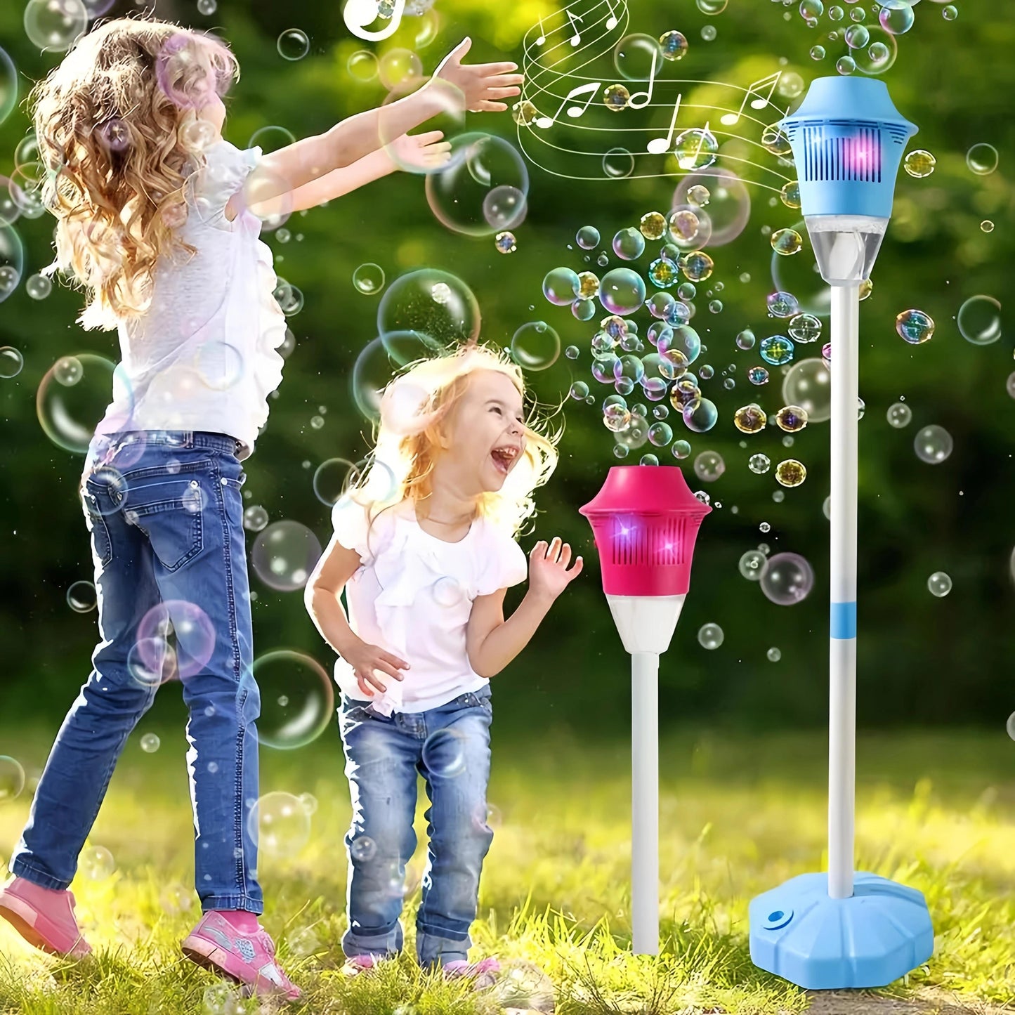 Automatic Street Light Shaped Bubble Machine, Suitable For Children And Families, Bringing Summer Fun And Outdoor Activity Experience