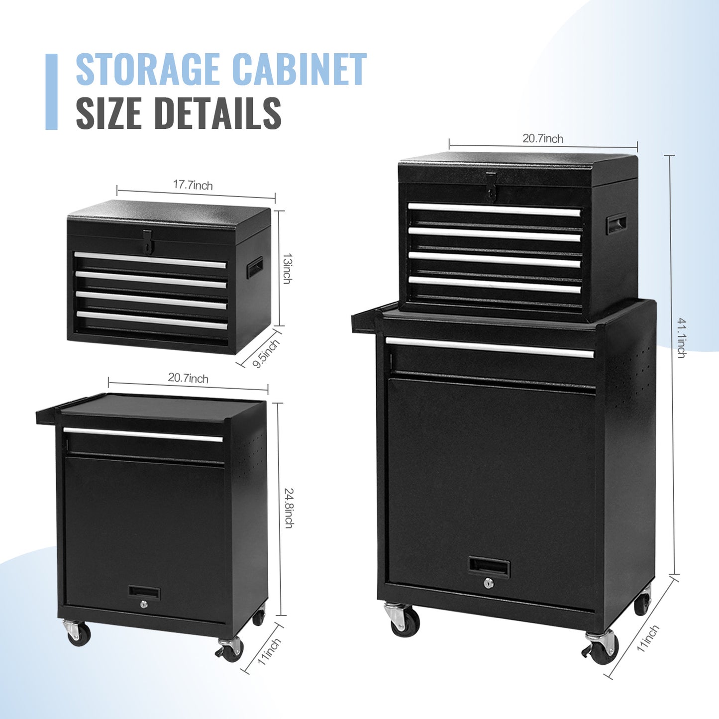 Auto Repair Tool Cart, Combination Cart Tool Box, Mobile Iron Tool Cabinet For Workshop-It Is Forbidden To Sell On The Temu Platform
