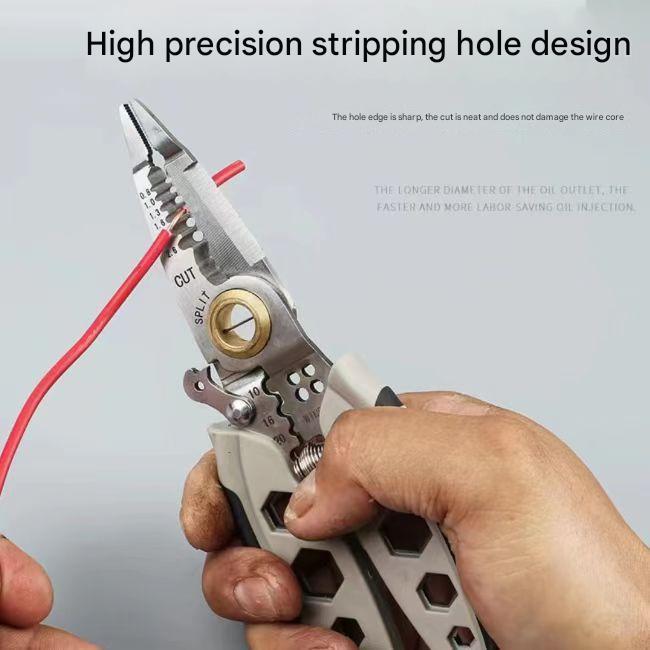 Multifunctional Wire Stripping Pliers, Electricians, Wire Stripping Artifacts, Wire Pliers, Stainless Steel Broken Wire Stripping Pliers, Wire Stripping