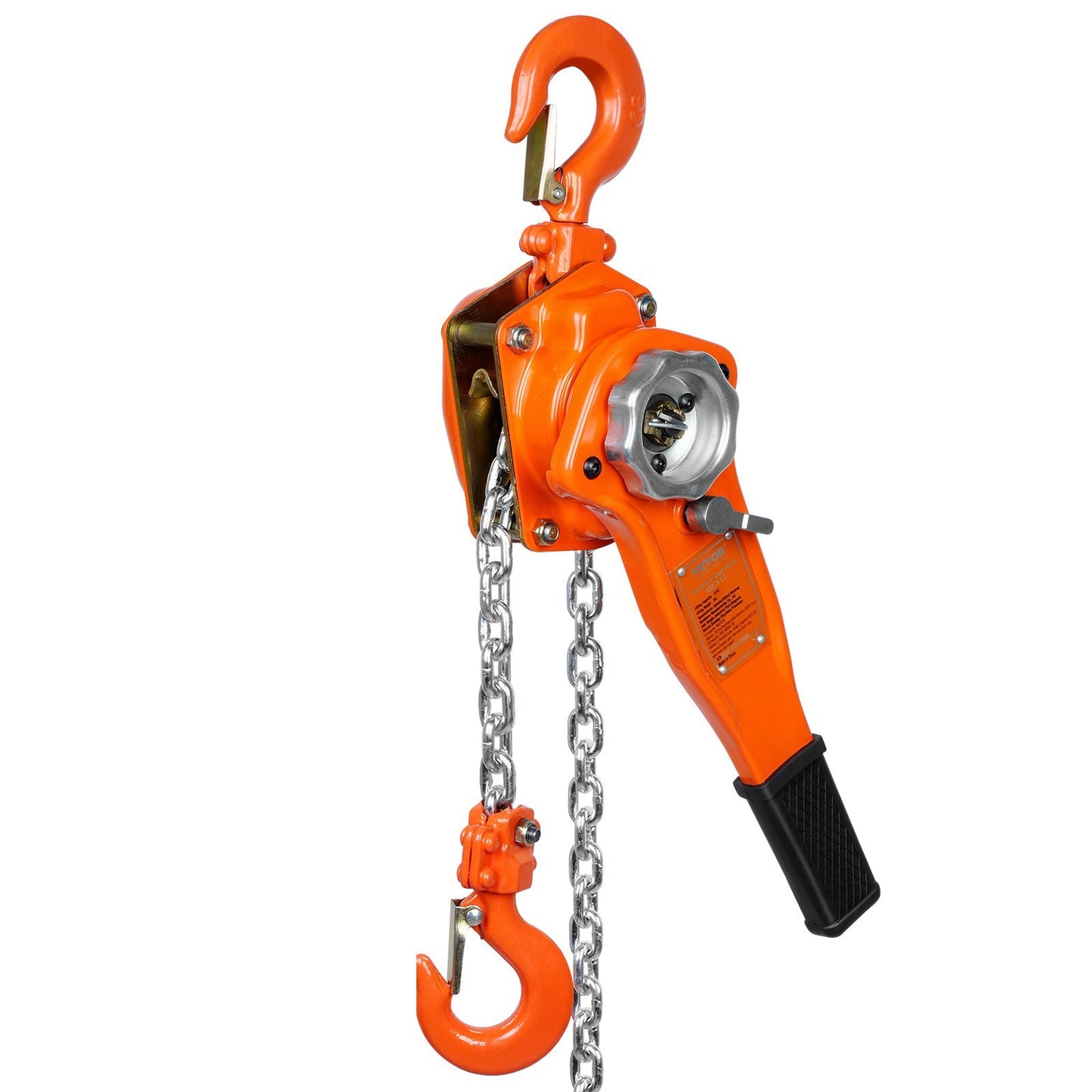 Manual Lever Chain Hoist, 1650 Lbs Capacity 10 FT Come Along, G80 Galvanized Carbon Steel With Weston Double-Pawl Brake, Auto Chain Leading Rotation Hook, For Garage Factory Dock