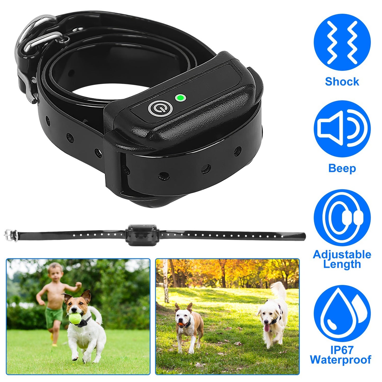 1Set Wireless Electric Dog Fence Pet Shock Boundary Containment System Electric Training Collar For Small Medium Large Dogs