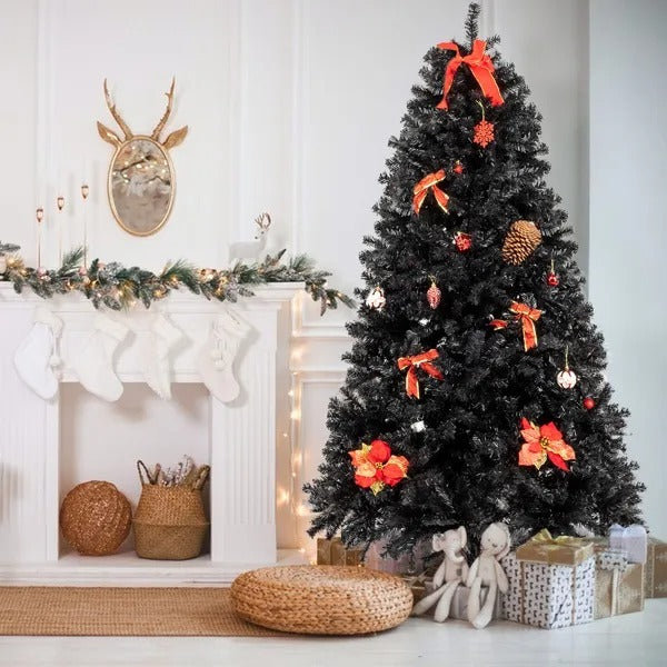 7ft 1800 Branch PVC Branch Iron Bracket Christmas Tree Black