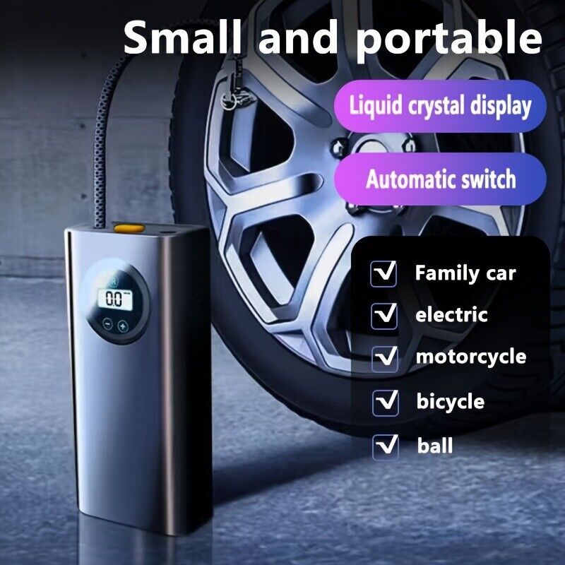LCD Electric Battery Air Car Bicycle Tyre Compressed Air Compressor 150PSI