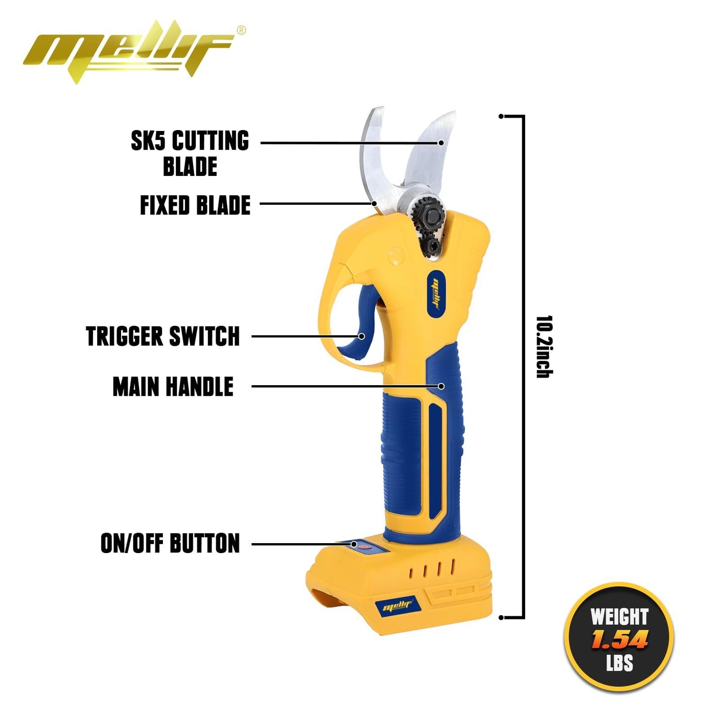 Mellif Electric Pruning Scissors Are Compatible With Dewalt 20V Max Battery - Tool Only Battery-Free, Cordless Garden Pruner