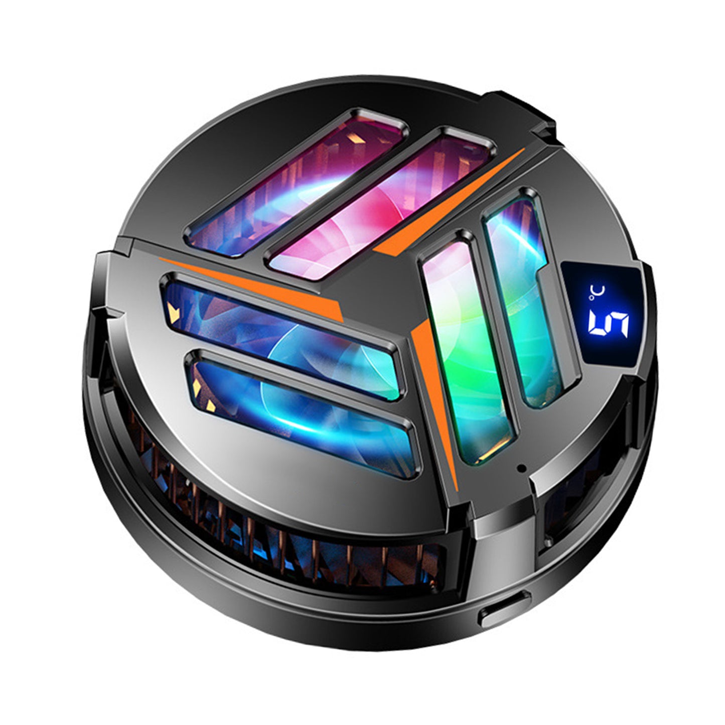 Cell Phone Cooler Magnetic Absorption Semiconductor Cooling Fan Mobile Phone Radiator Digital Display for Playing Games Live Streaming