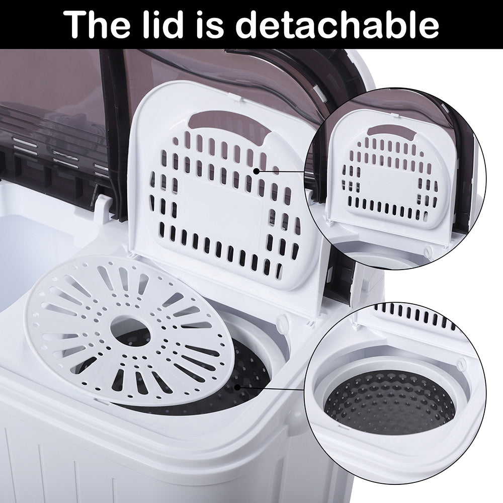 US XPB35-ZK35 14.3 Lb Washing Machine, Double Drum With Drain Pump, Plastic, Semi-Automatic