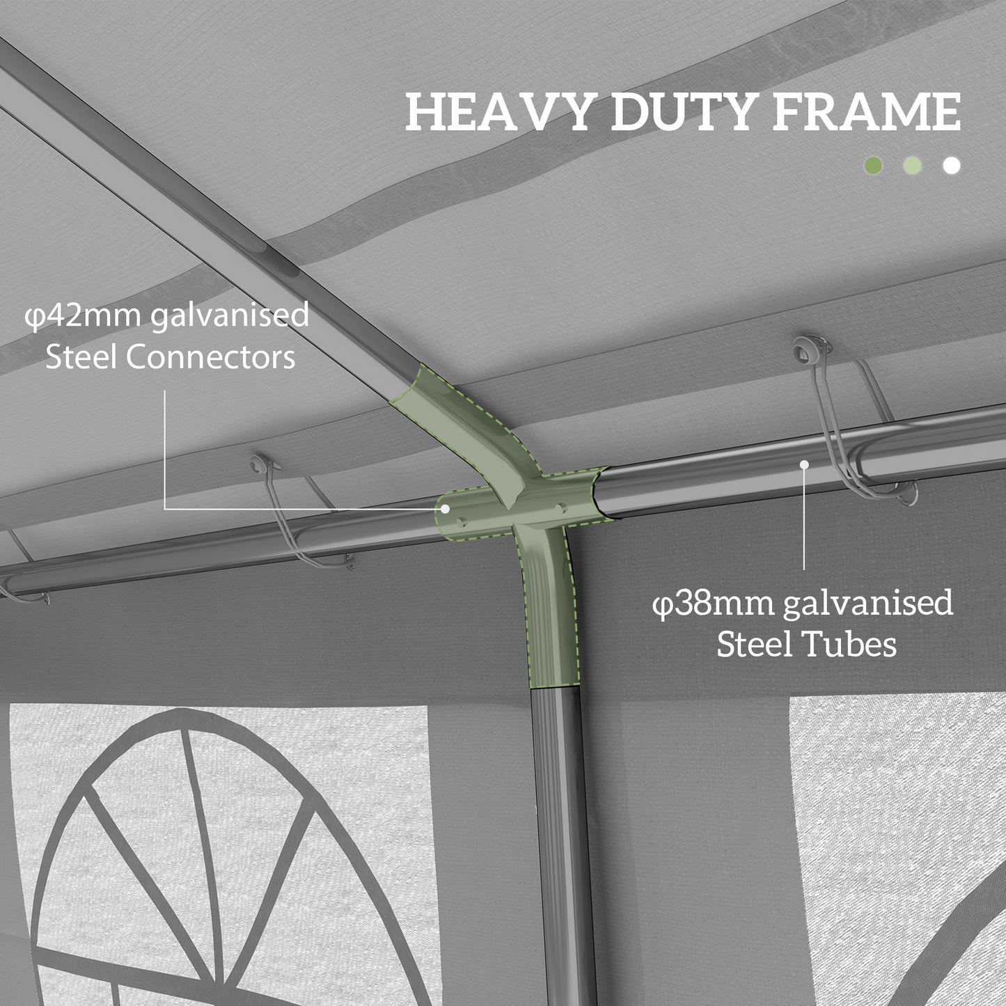 32x16 Outdoor Canopy Tent, Heavy Duty Carport With Cathedral Window, Removable Sidewalls, White, For Party, Wedding Tent