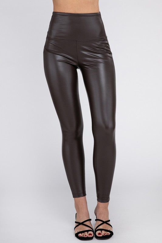 ZENANA High Rise Faux Leather Leggings
