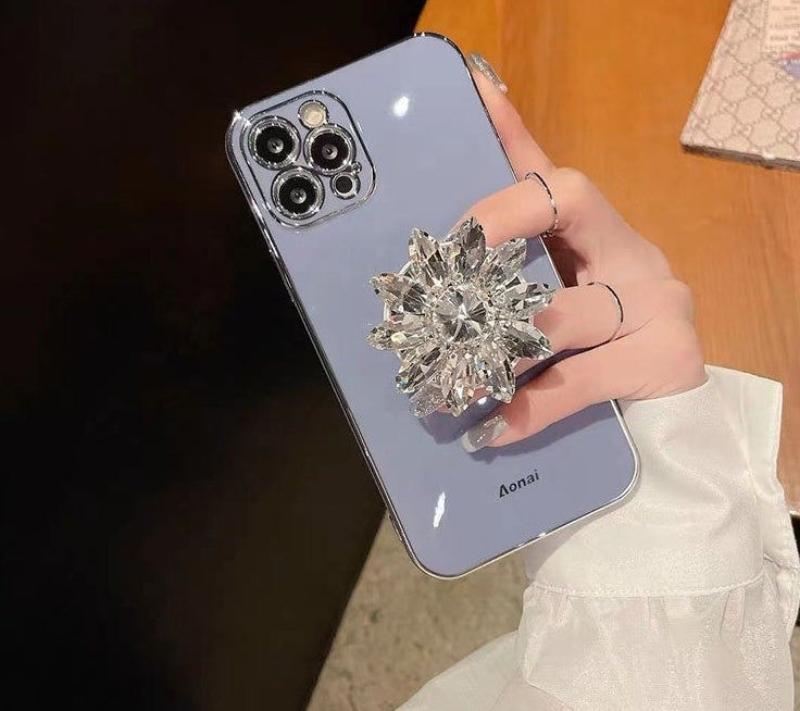 Diamond Encrusted Women's Retractable Folding Portable Lazy Phone Holder