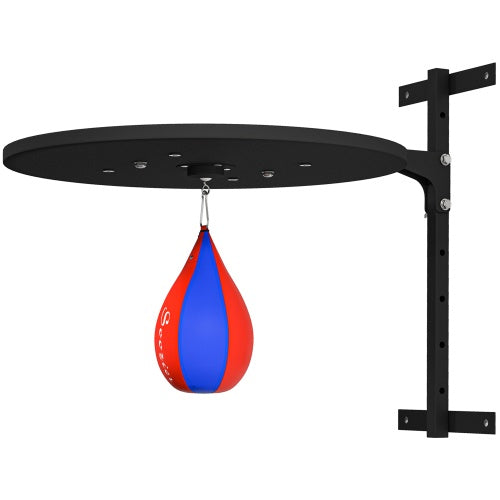 Soozier Adjustable Speed Bag Platform, Wall Mounted Punching Bag With 360-Degree Swivel For Home Fitness