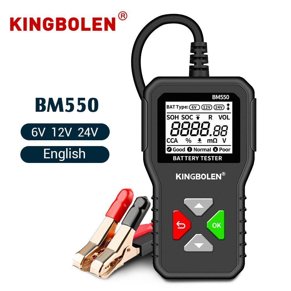 Jinbolun BM550 Car Battery Tester 6V 12V 24V Voltage Tester Battery Analyzer Diagnostic Instrument For All Cars