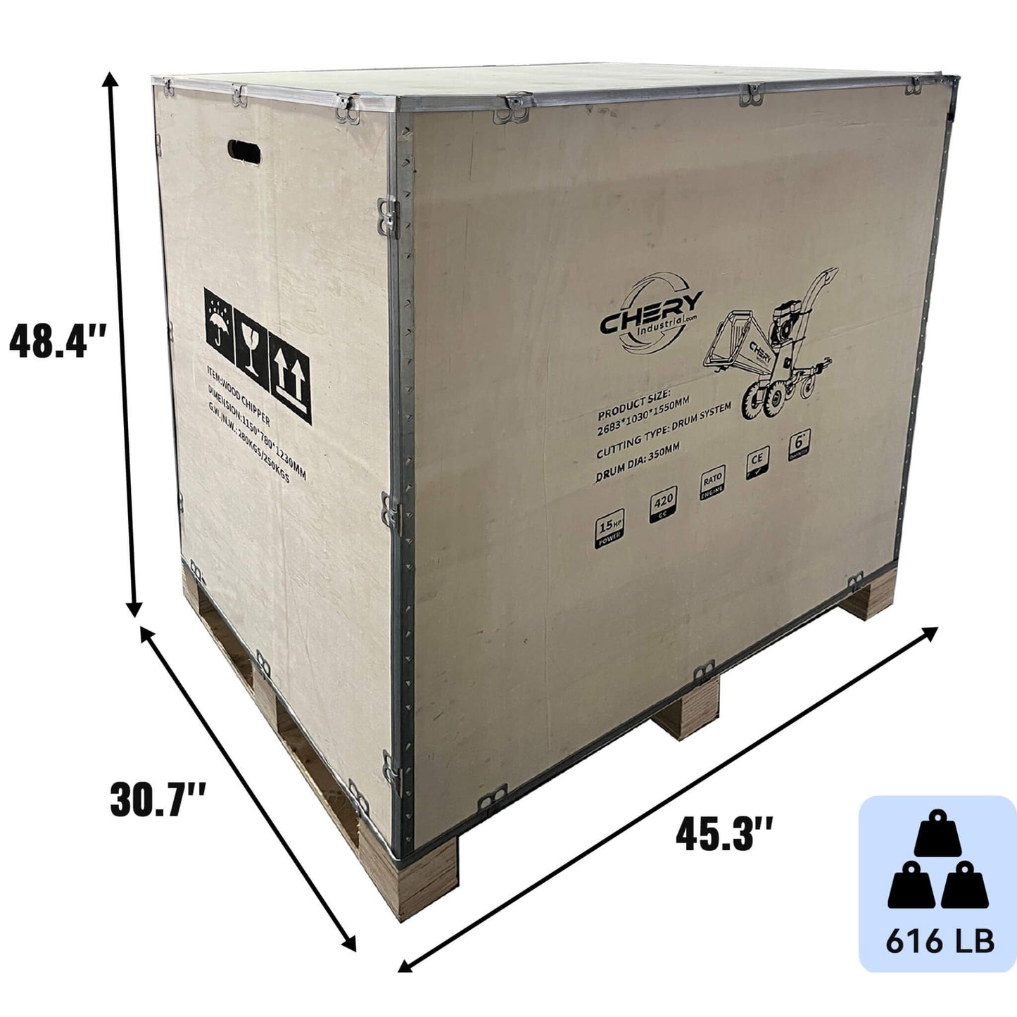 Heavy-Duty 6-Inch 420CC 15HP Gas Wood Chipper Shredder Mulcher With Tow Bar & Safety Stop Bar (SAK42731)