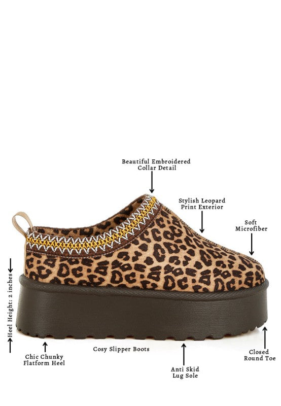 Ottawa Leopard Print Platform Classic Slip Ons