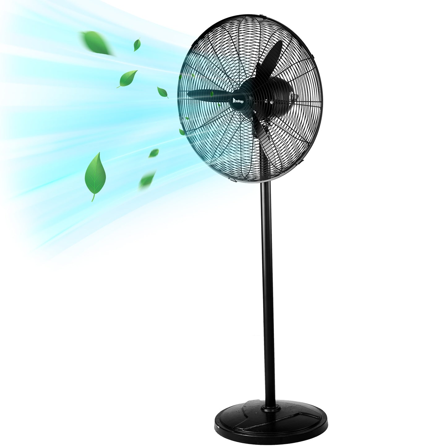 US MFJ-E50 Electric Fan, 20 Inches, Three-leaf Aluminum Fan, Industrial Floor Fan