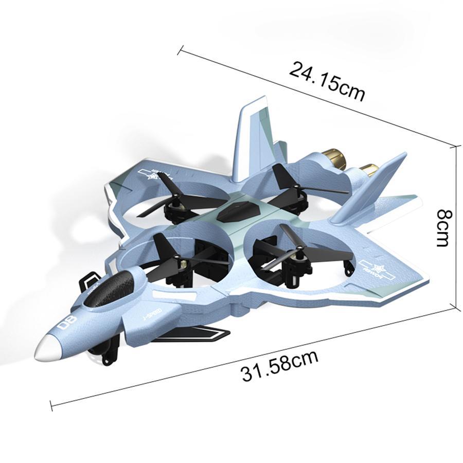 2.4G Simulated White Remote Control Fighter Model Quadcopter Toy