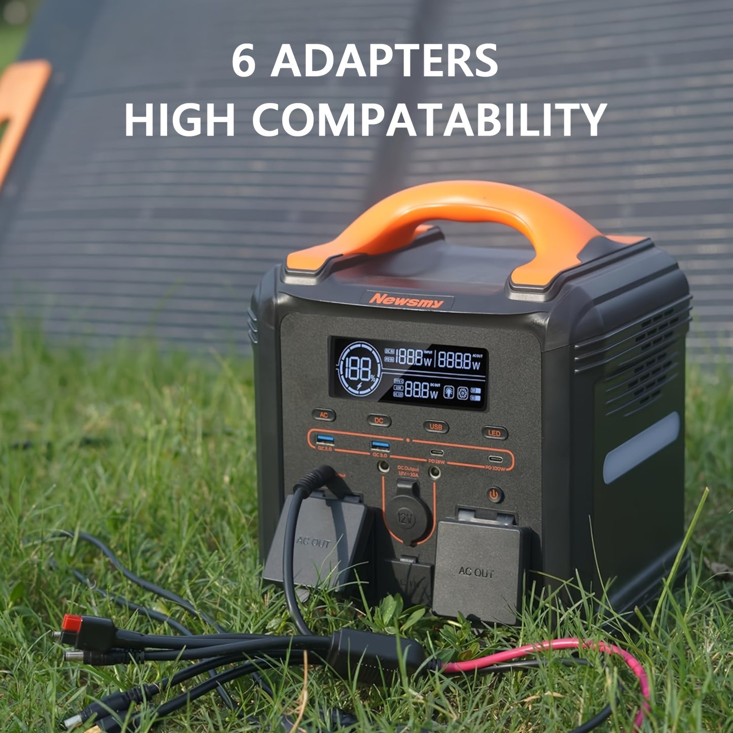 100W Portable Foldable Solar Charging Panel - High Efficiency With USB-C PD3.0, USB-A QC3.0 And DC 20V Output, Lightweight And Compact Design For Camping, Hiking, RV Outings And Outdoor Adventures