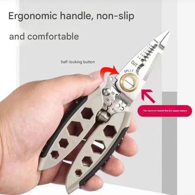 Multifunctional Wire Stripping Pliers, Electricians, Wire Stripping Artifacts, Wire Pliers, Stainless Steel Broken Wire Stripping Pliers, Wire Stripping