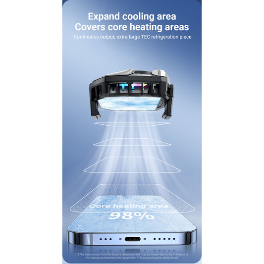 Cell Phone Cooler Black Shark Cooler Cellphone Radiator For 2.63-3.46 In IOS Android Semiconductor Heatsink Cooling