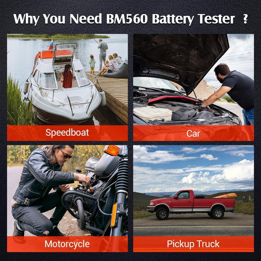 Jinbolun BM550 Car Battery Tester 6V 12V 24V Voltage Tester Battery Analyzer Diagnostic Instrument For All Cars