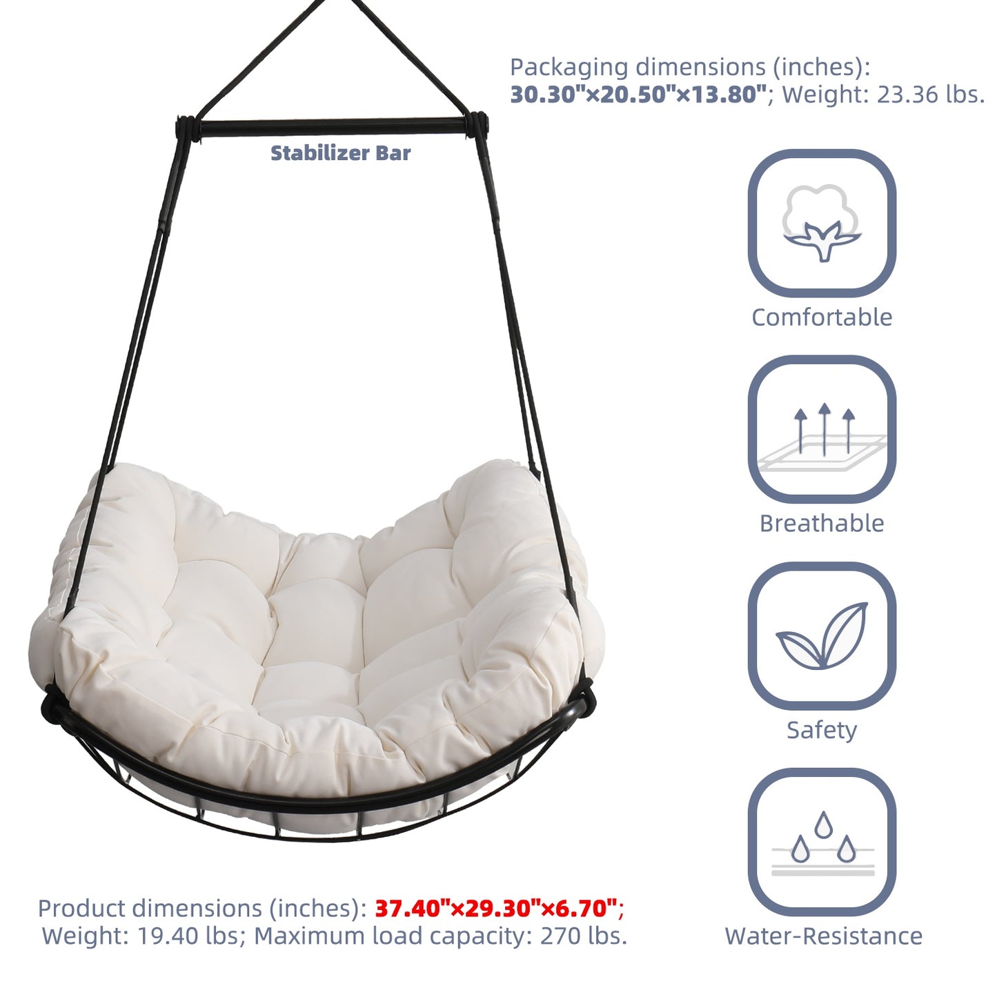 Metal Swing Sling Chair-It Is Forbidden To Sell On The Temu Platform