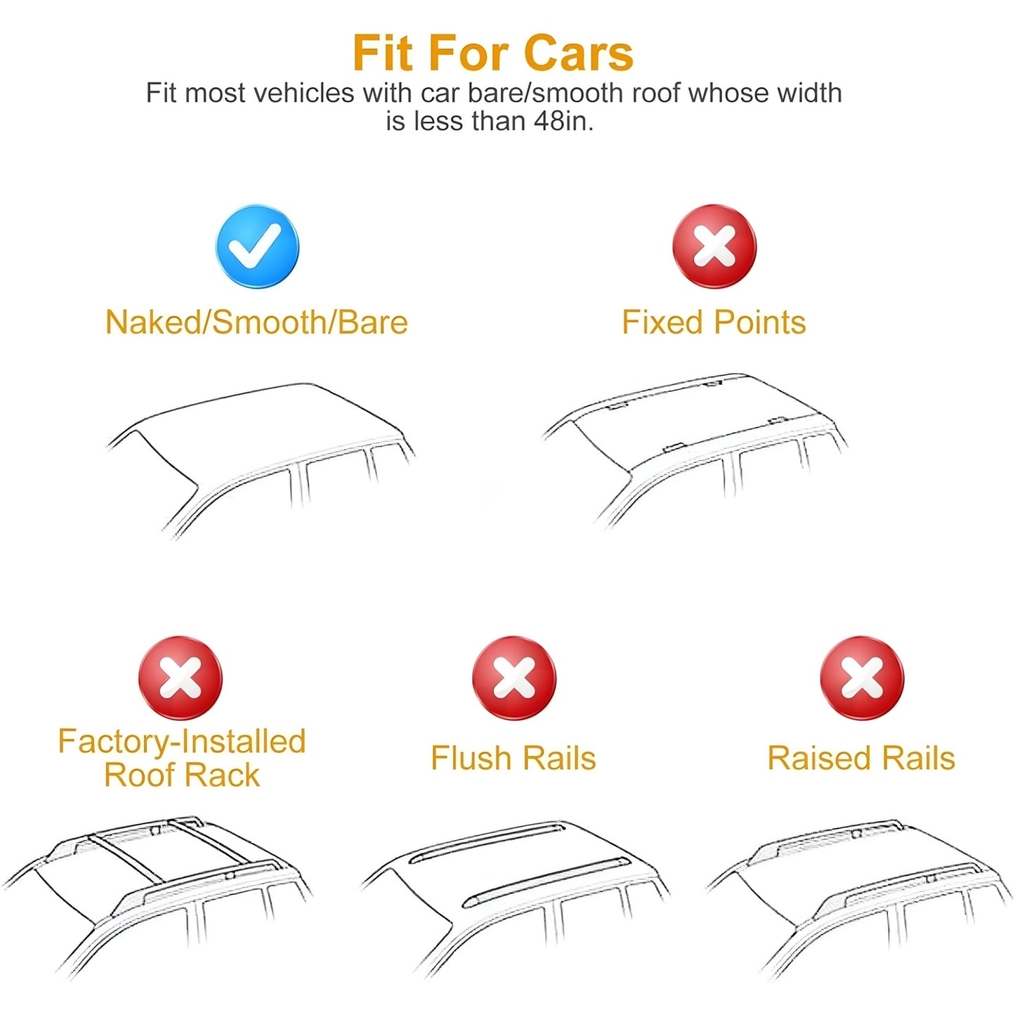 47.24 Inch Universal Roof Luggage Rack Crossbar Cargo Transport Vehicle Aluminum Crossbar Rack, Suitable For Most Trucks Without Roof Rails, Not Shipped On Weekends, Prohibited From Sale On Amazon