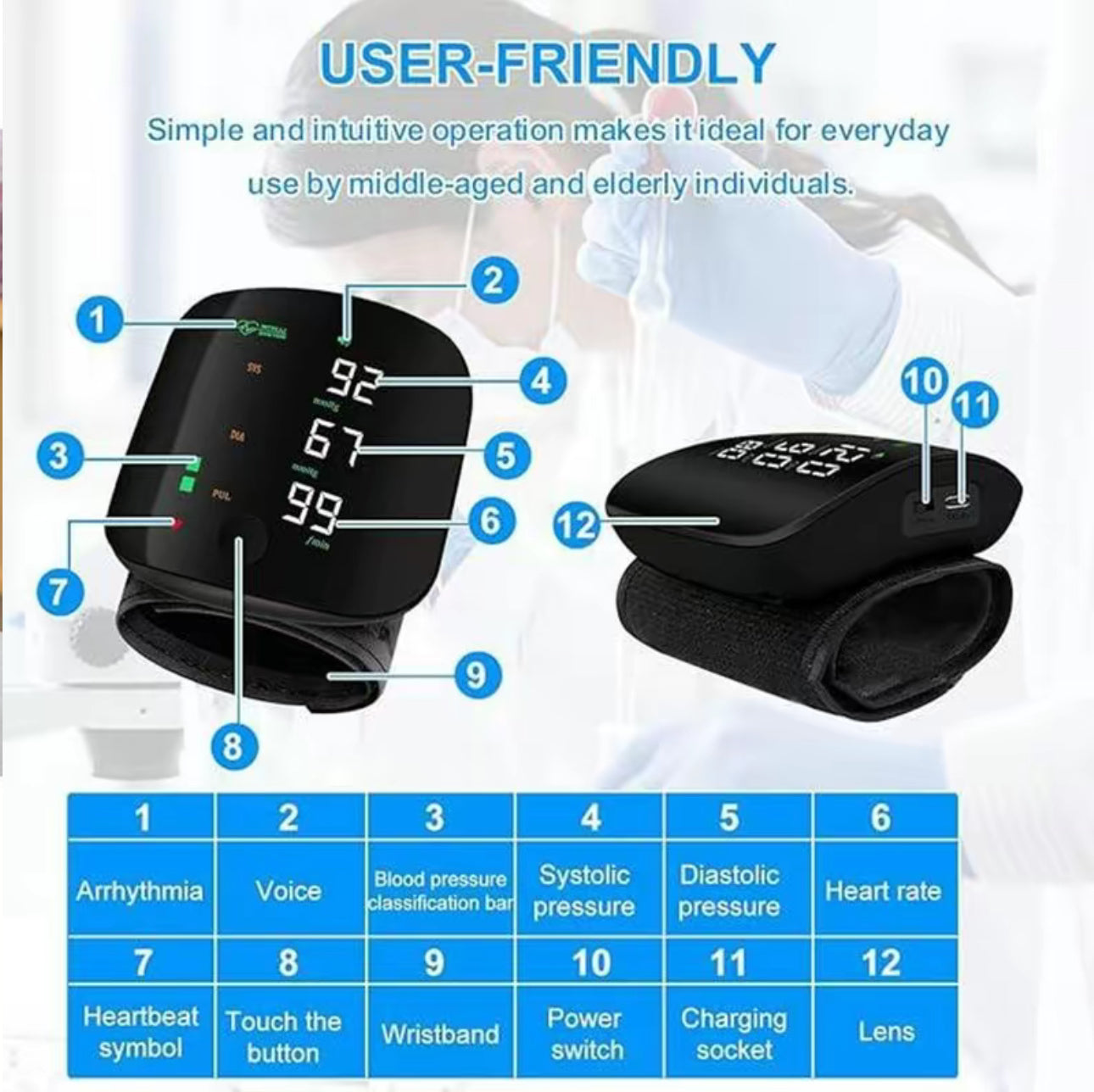 PulseTrack Wrist Monitor