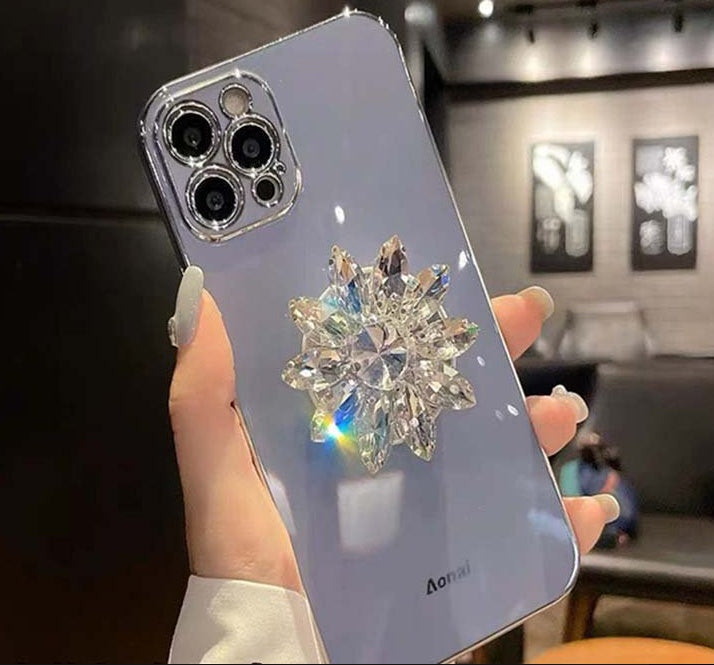 Diamond Encrusted Women's Retractable Folding Portable Lazy Phone Holder