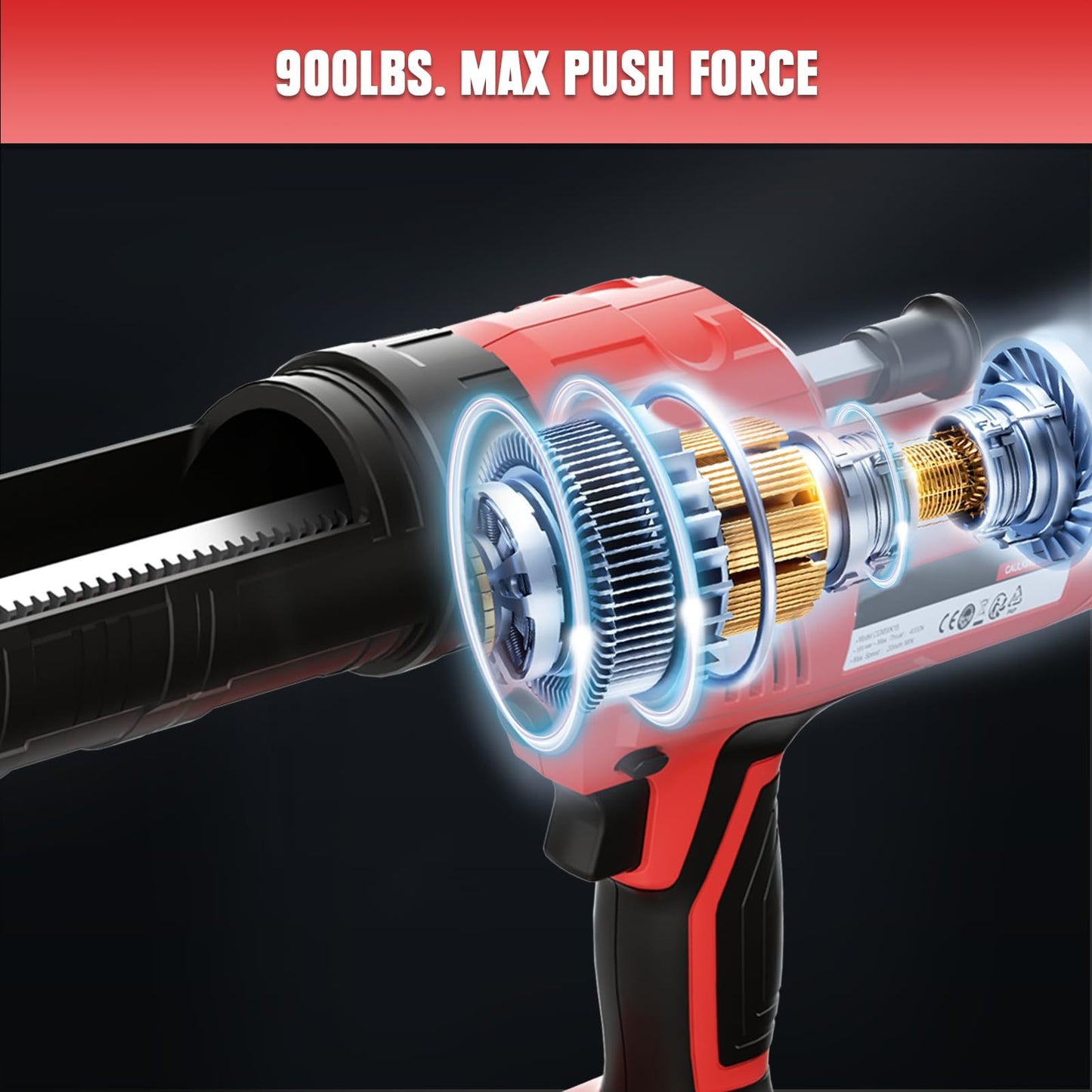 Cordless Loading Gun 10 Oz, Compatible With Milwaukee 18V Batteries, Electric Loading & Gluing Gun, 5 Speeds, Dripproof, Auto-Retract, LED Light For Filling, Sealed - Tool Only