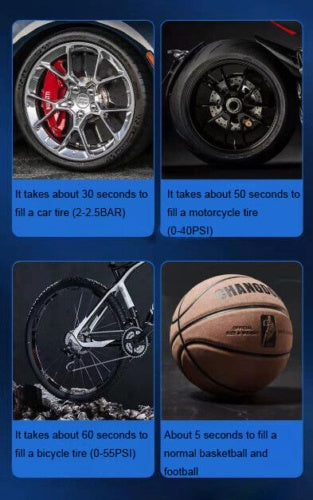 LCD Electric Battery Air Car Bicycle Tyre Compressed Air Compressor 150PSI