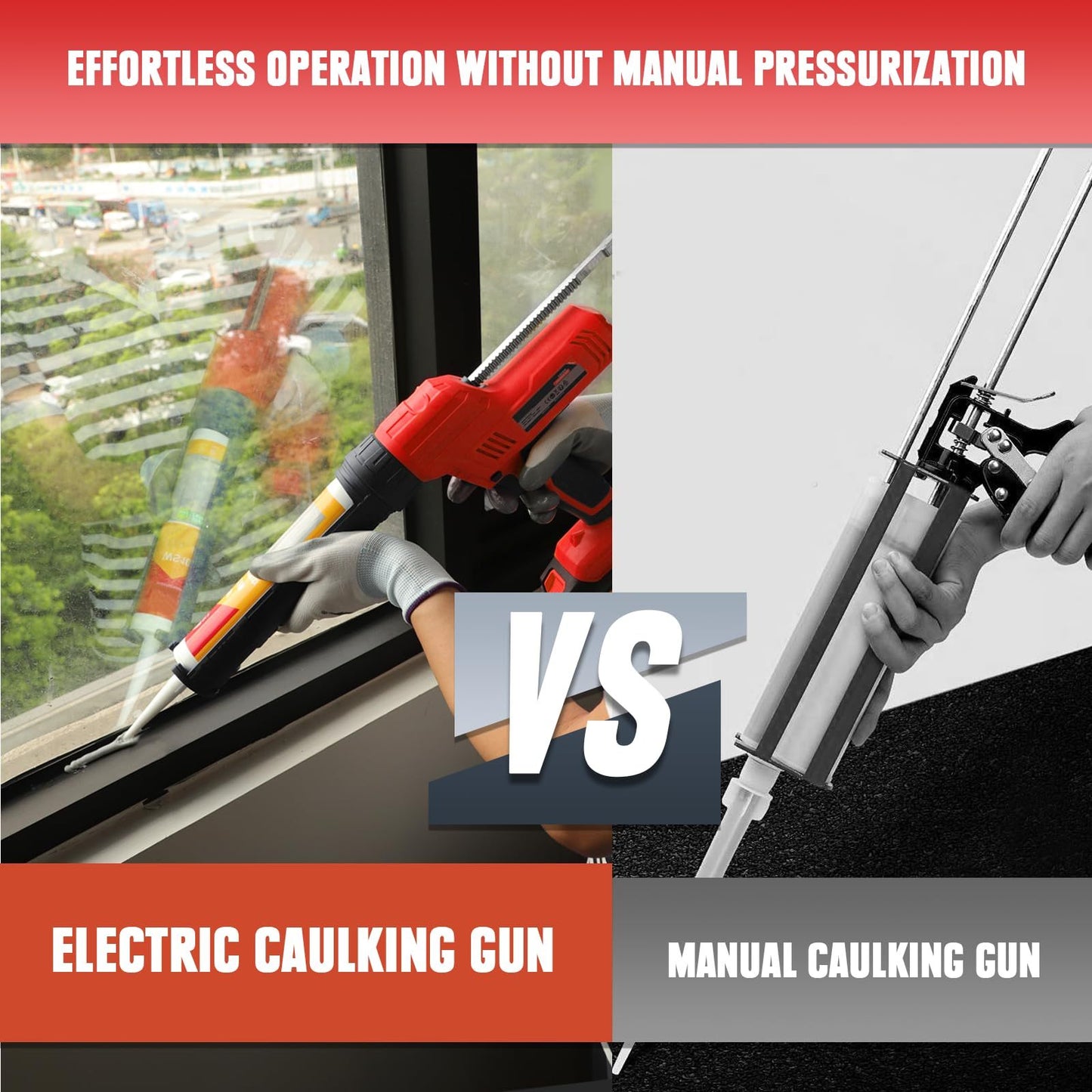 Cordless Loading Gun 10 Oz, Compatible With Milwaukee 18V Batteries, Electric Loading & Gluing Gun, 5 Speeds, Dripproof, Auto-Retract, LED Light For Filling, Sealed - Tool Only