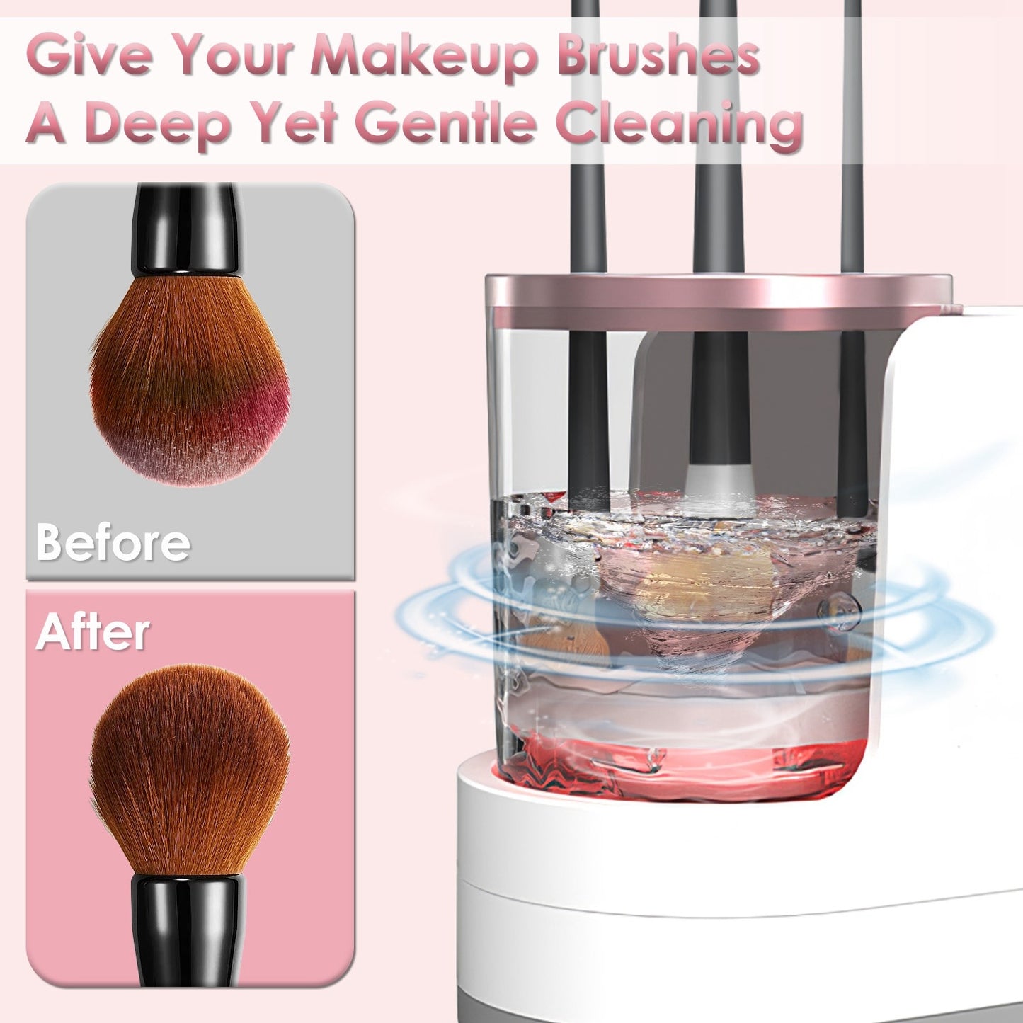 4 In 1 Electric Makeup Brush Cleaner USB Powered Automatic Brush Blender Machine With Timer Digital Display Cleaning Drying UV Disinfection Brush Storage For All Types Of Brushes