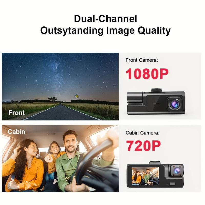 Driving Recorder HD 1080P Three-lens Parking Monitoring With Reversing Image