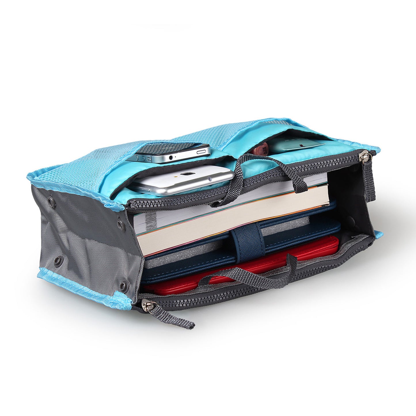 Women Lady Travel Insert Handbag Organizer Makeup Bags Toiletry Purse Liner With Hand Strap