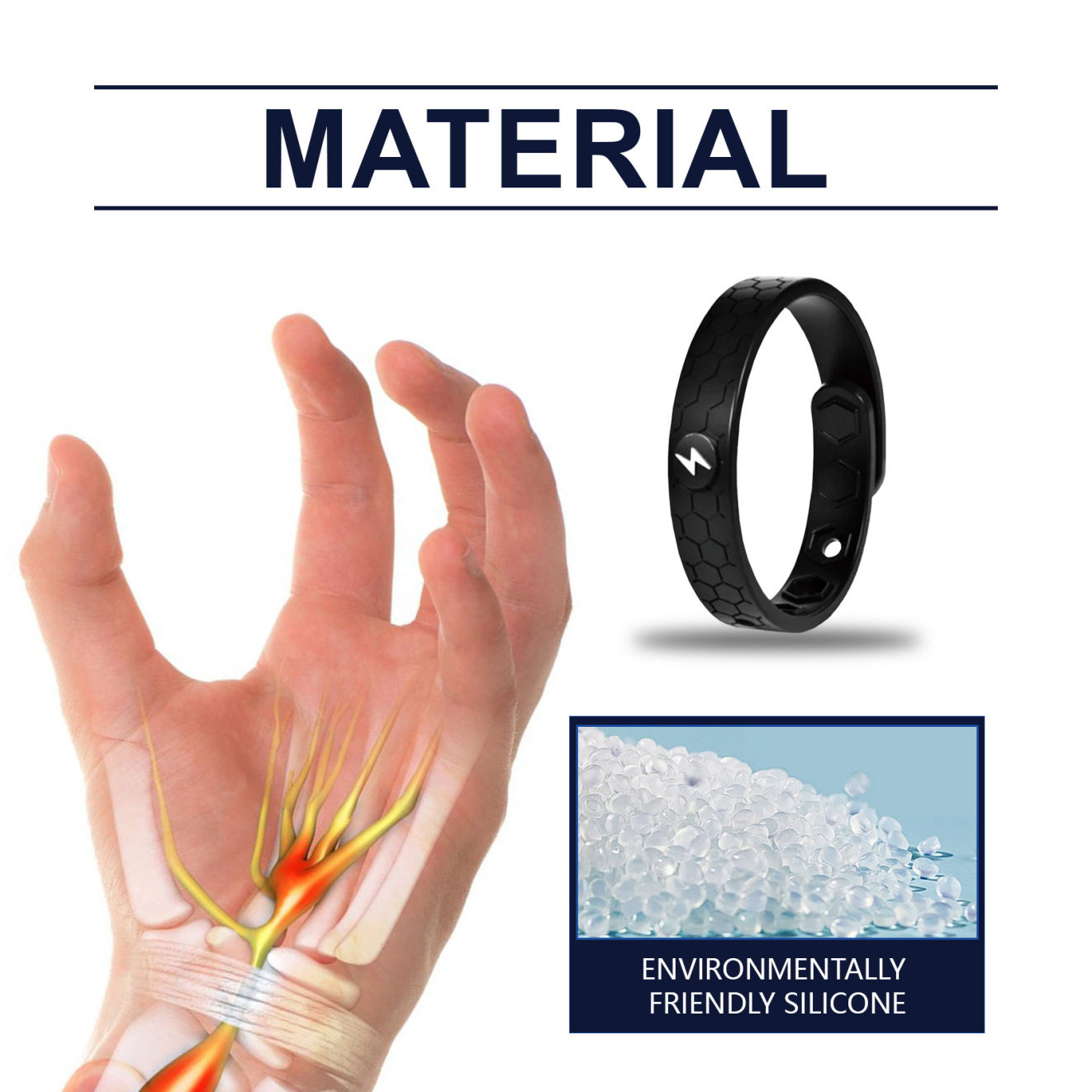 EOHOE Graphene Bracelet Hand Daily Decoration Portable Body Care Wrist Bracelet