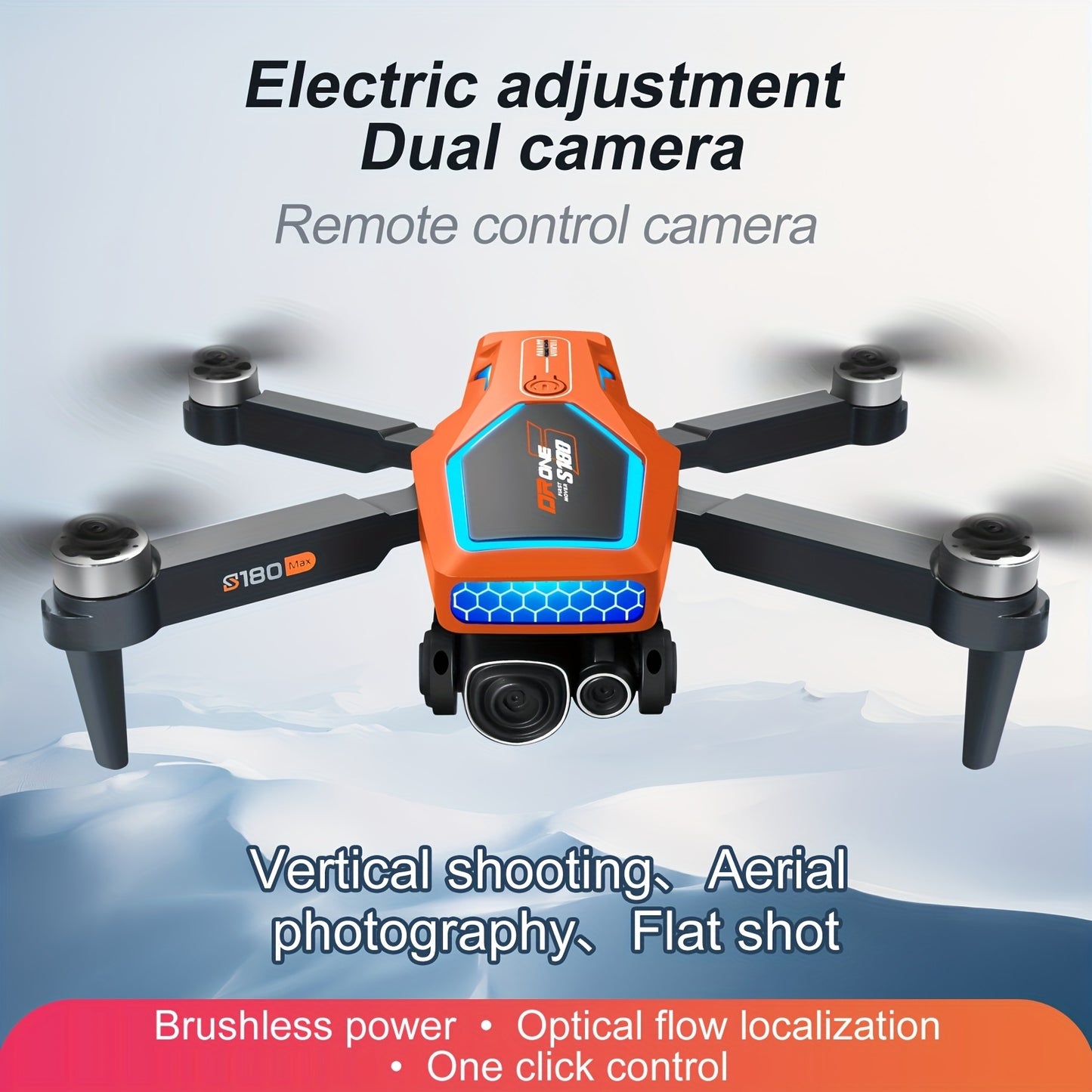 S180 Max Brushless Racing Drone 4k Camera HD Obstacle Avoidance WIFI FPV Quadcopter Optical Flow Positioning Radio Control Toy