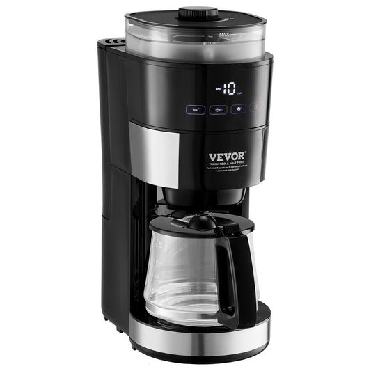 10-Cup Coffee Maker Drip Coffee Machine With 3 Brew Strength Control