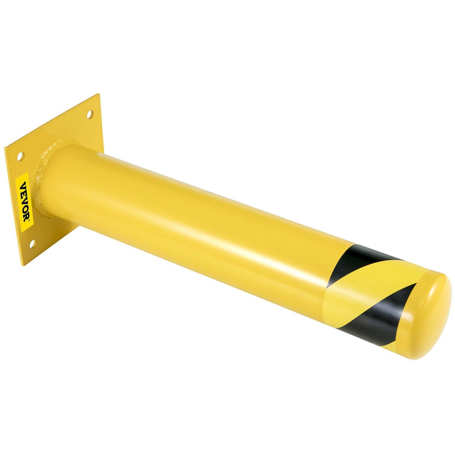 VEVOR Safety Bollard Safety Barrier Bollard Height Yellow Powder Coat Pipe Steel Safety Barrier With 4 Free Anchor Bolts For Traffic-Sensitive Area