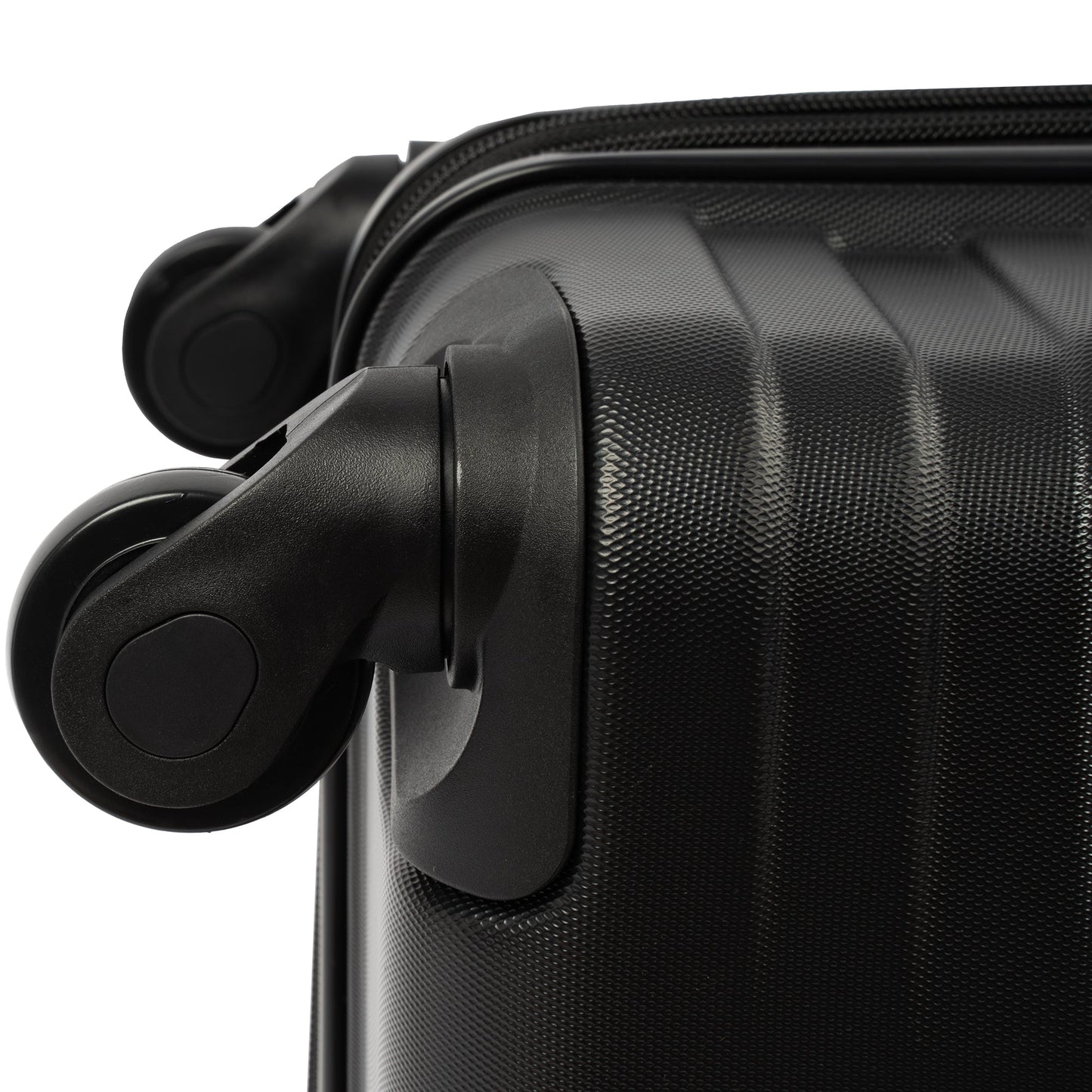 Hardshell Luggage Sets 3 Pcs Spinner Suitcase with TSA Lock Lightweight 20''24''28'' Black + ABS
