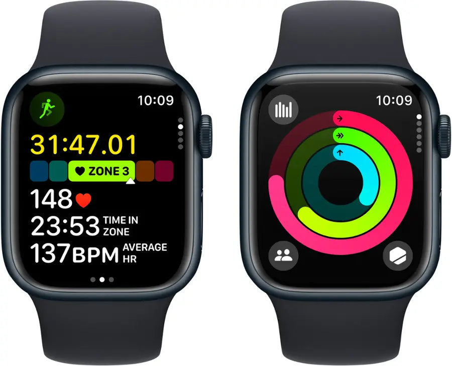Apple Watch Series 9 (2023) – 45mm GPS Wi-Fi – Aluminum Case with Sport Band