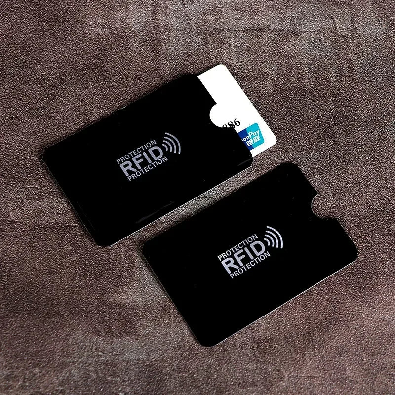 1PC Anti-Scan Card Sleeve Credit NFC RFID Card Protector Anti-magnetic Aluminum Foil Portable Bank Cards Holder Card Case Purse