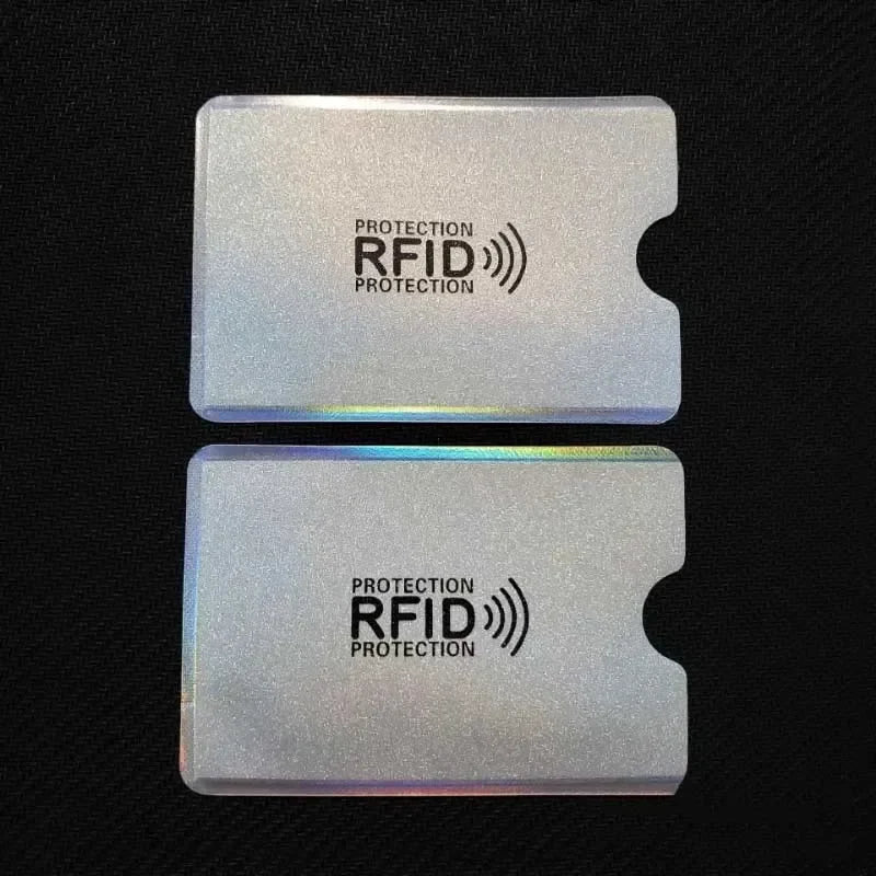1PC Anti-Scan Card Sleeve Credit NFC RFID Card Protector Anti-magnetic Aluminum Foil Portable Bank Cards Holder Card Case Purse