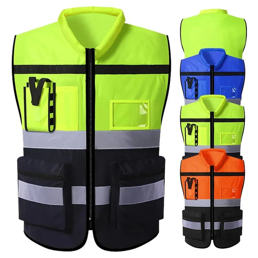 Reflective Construction Vest Improved Visibility, Enhanced Safety