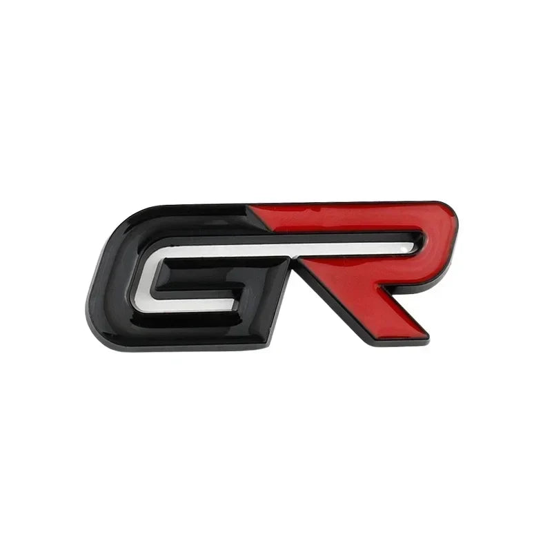 GR Logo Front Grille Emblem Sticker for Toyota Land Cruiser / Yaris / Camry / Vios | Gazoo Racing Badge