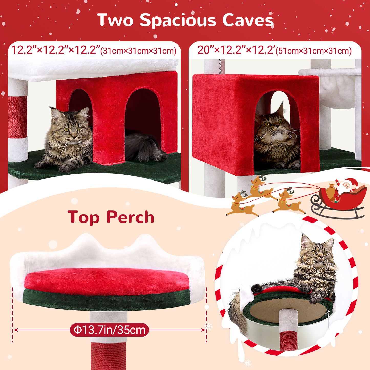 72 Inch Christmas Cat Climbing Rack