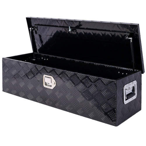 39inch Aluminum Tool Box,heavy Duty Truck Bed Tool Box,outdoor Trailer Pickup Storage Tool Box,RV Storage Organizer,underbody Box W Lock Keys,black 39x13x10inch