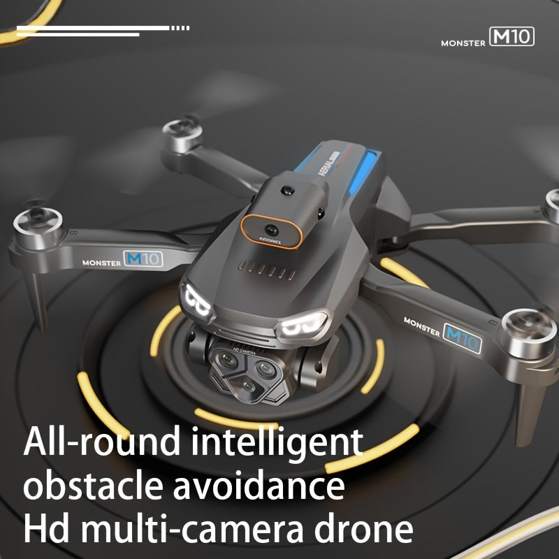 M10 Drone With Screen Control, Brushless Remote Control, Foldable Optical Flow Positioning Toy
